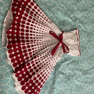 White and Red Retro Dress